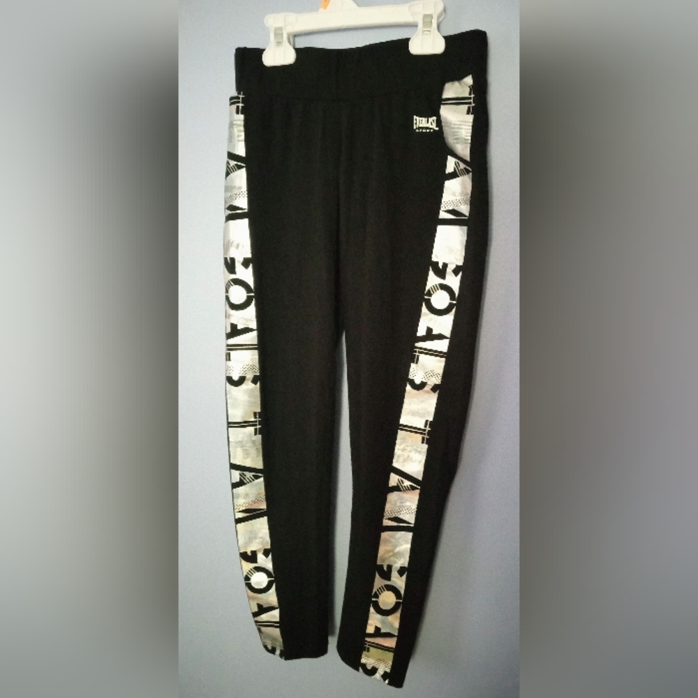 🏓Everlast Sports Athletic Pants Side Stripes 'Team Goals' Girls L 10/12